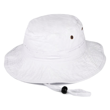 Packable Cotton Boonie Hat - White