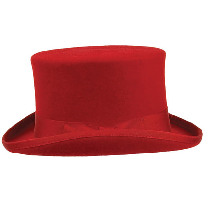 Mid Crown Top Hat - Red