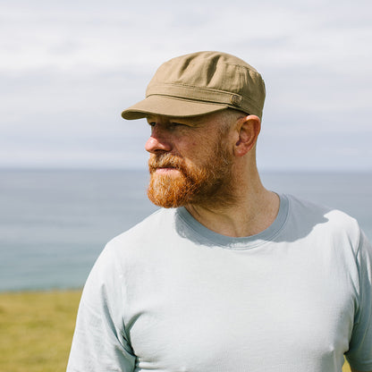 Herringbone Army Cap - Olive