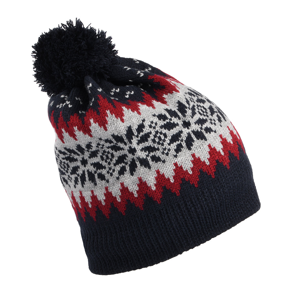 Aspen Bobble Beanie Hat - Navy Blue