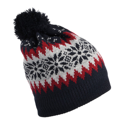 Aspen Bobble Beanie Hat - Navy Blue