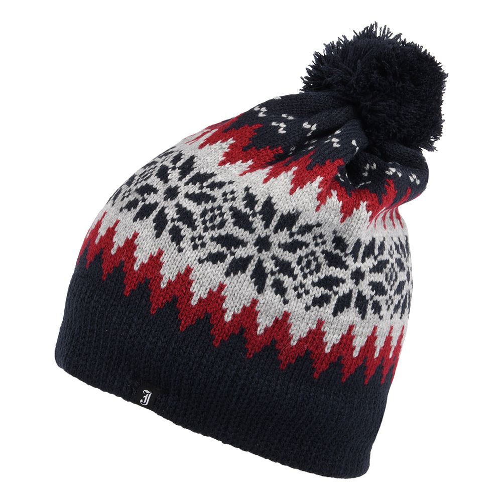 Aspen Bobble Beanie Hat - Navy Blue