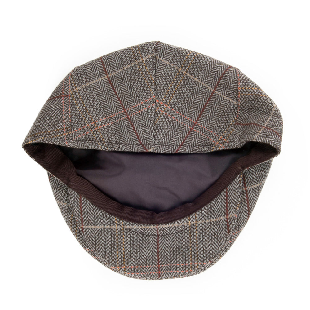 Tweed Flat Cap Brown-Grey Wholesale Pack