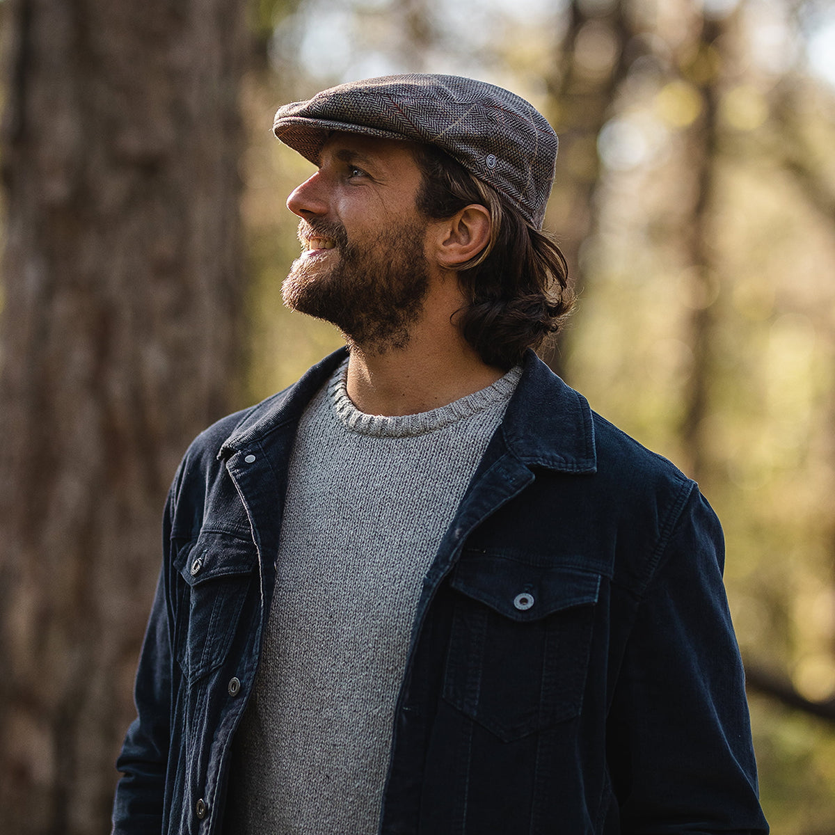 Tweed Flat Cap Brown-Grey Wholesale Pack
