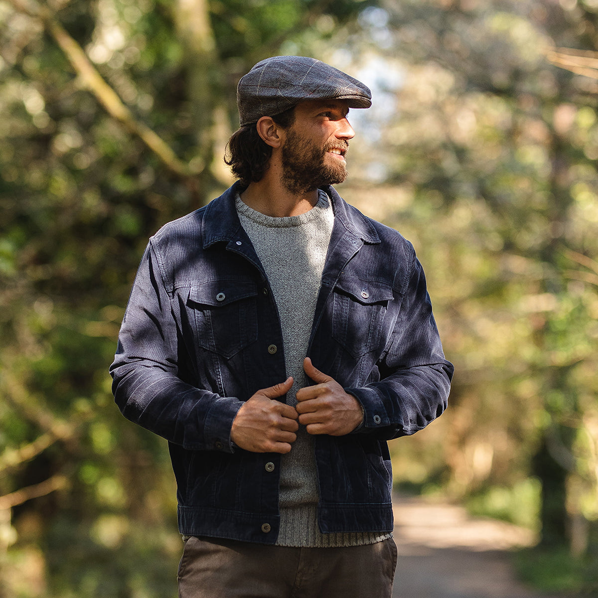 Tweed Flat Cap Brown-Grey Wholesale Pack