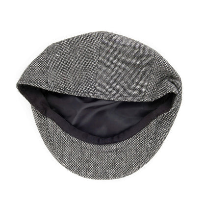 Marl Tweed Flat Cap Black Wholesale Pack