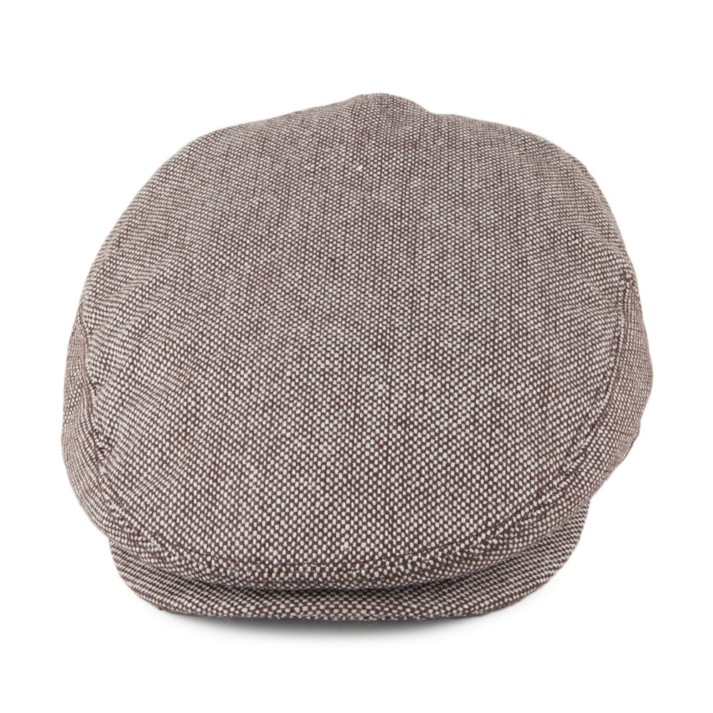 Marl Tweed Flat Cap Brown Wholesale Pack