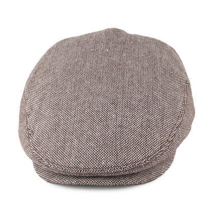 Marl Tweed Flat Cap Brown Wholesale Pack
