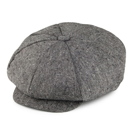 Marl Tweed Big Apple Cap Black Wholesale Pack