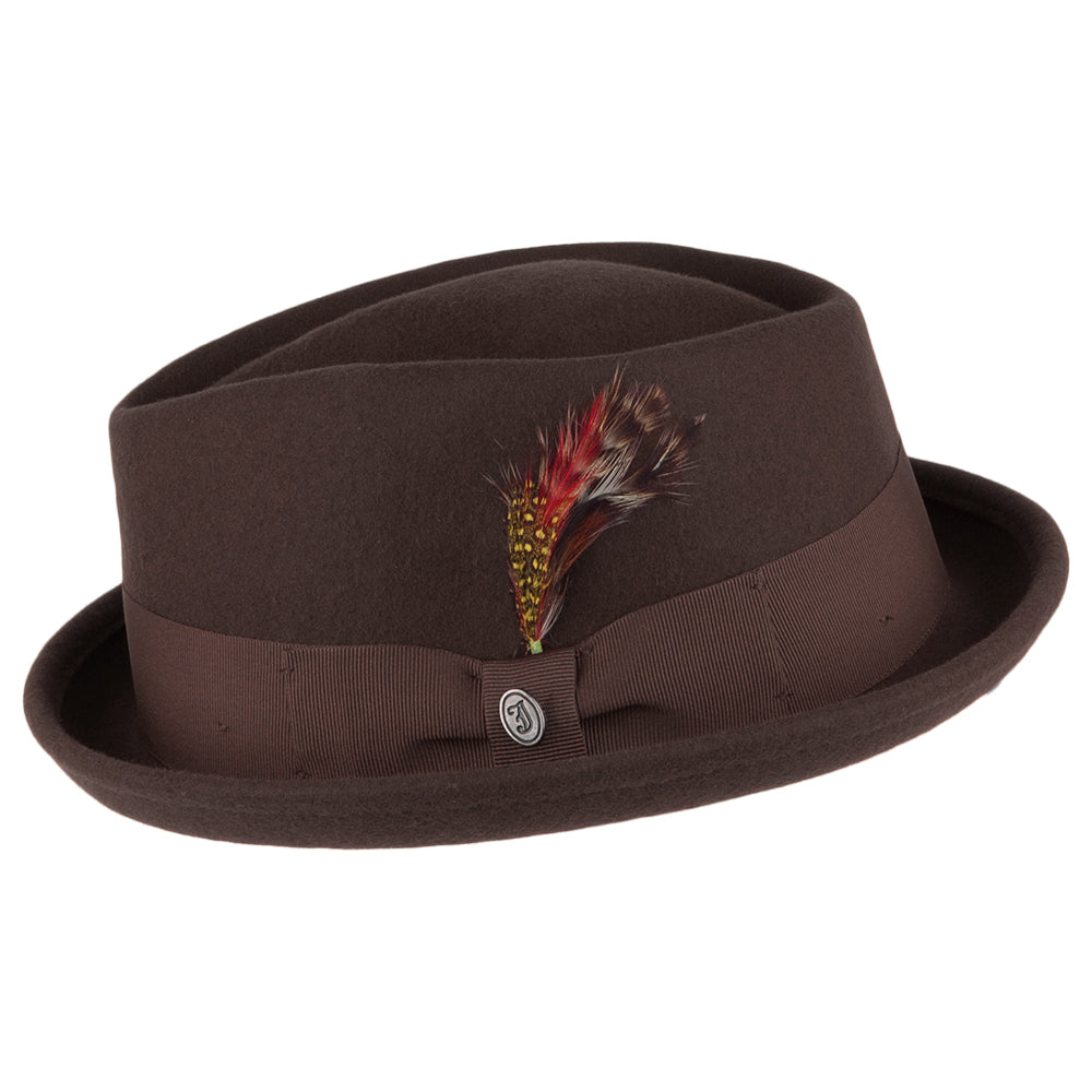 Crushable Diamond Crown Pork Pie Brown Wholesale Pack