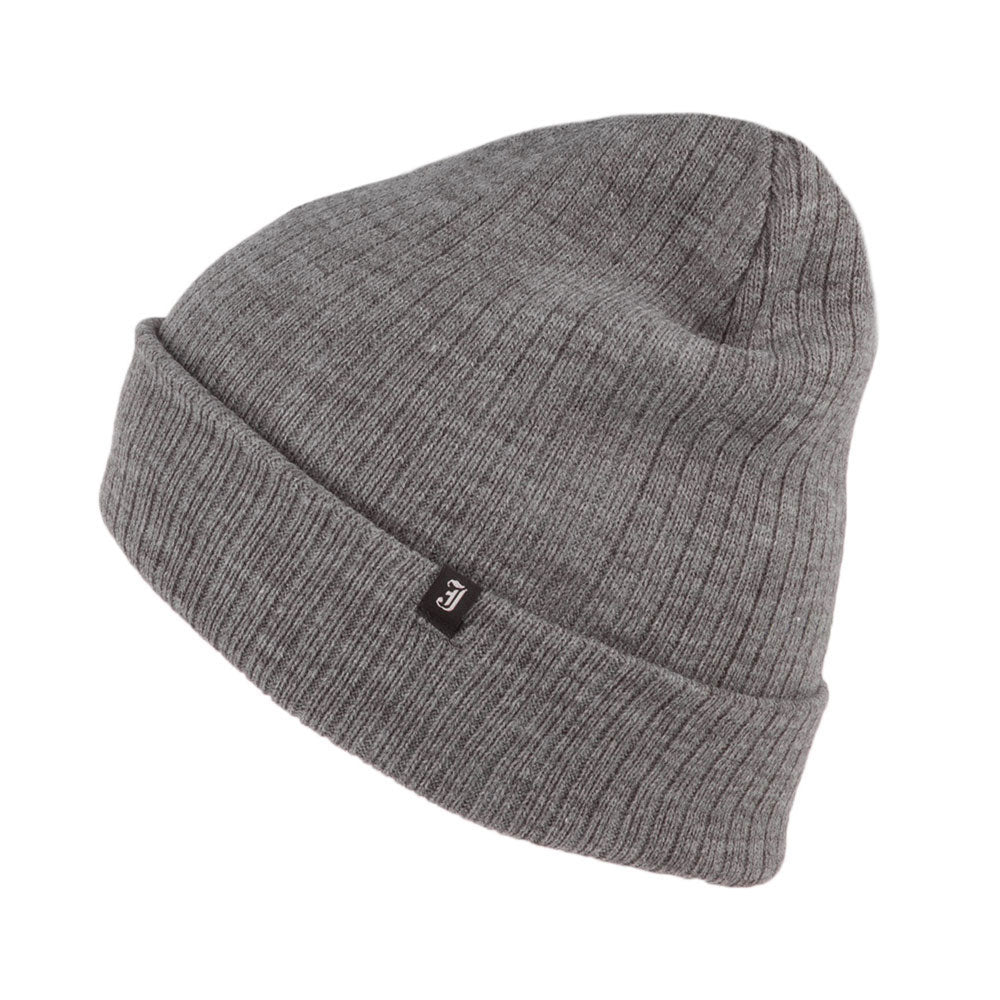 Oversized Ribknit Beanie Hat - Grey Wholesale