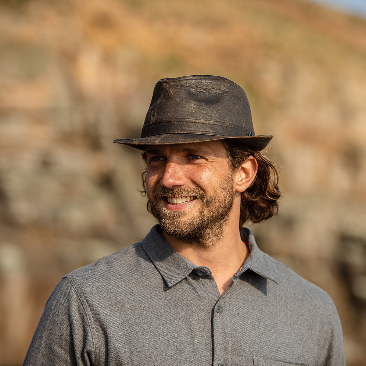 Weathered Cotton Trilby Brown Wholesale Pack
