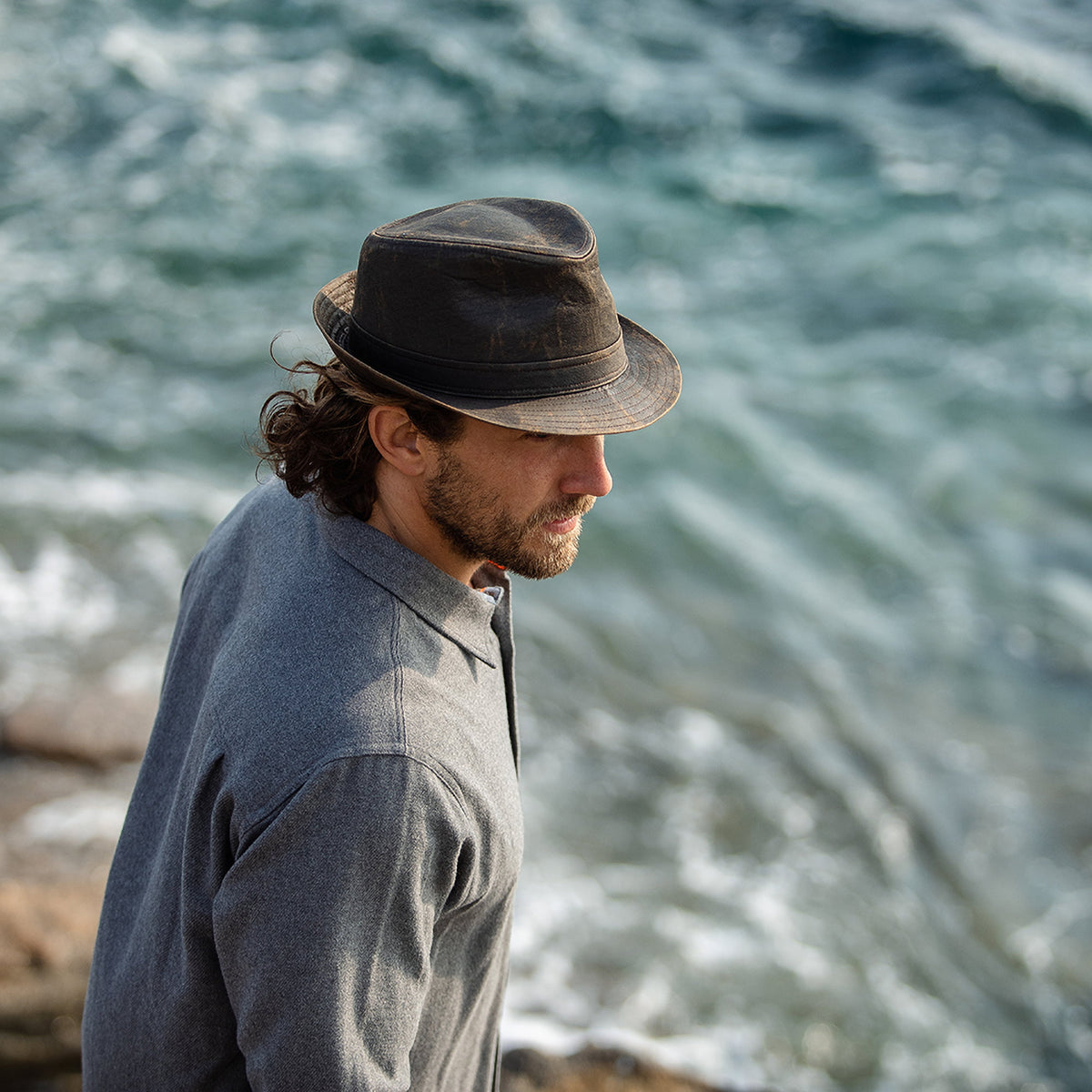 Weathered Cotton Trilby Brown Wholesale Pack