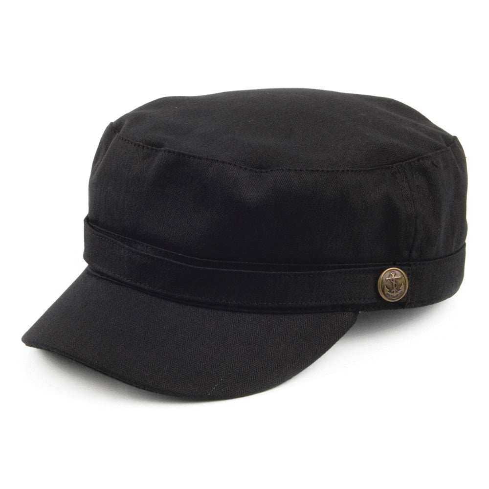 Herringbone Army Cap Black Wholesale Pack