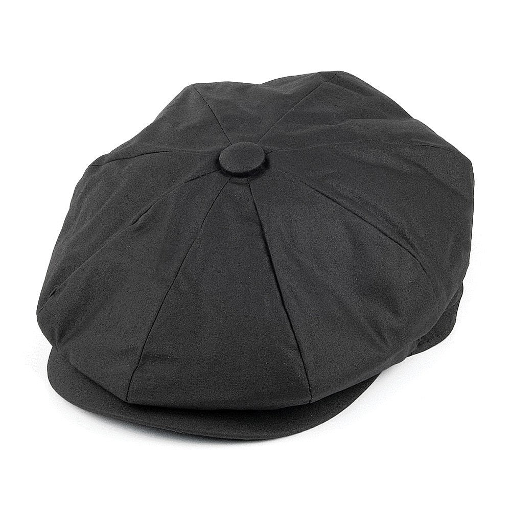 Oilcloth Newsboy Cap Black Wholesale Pack