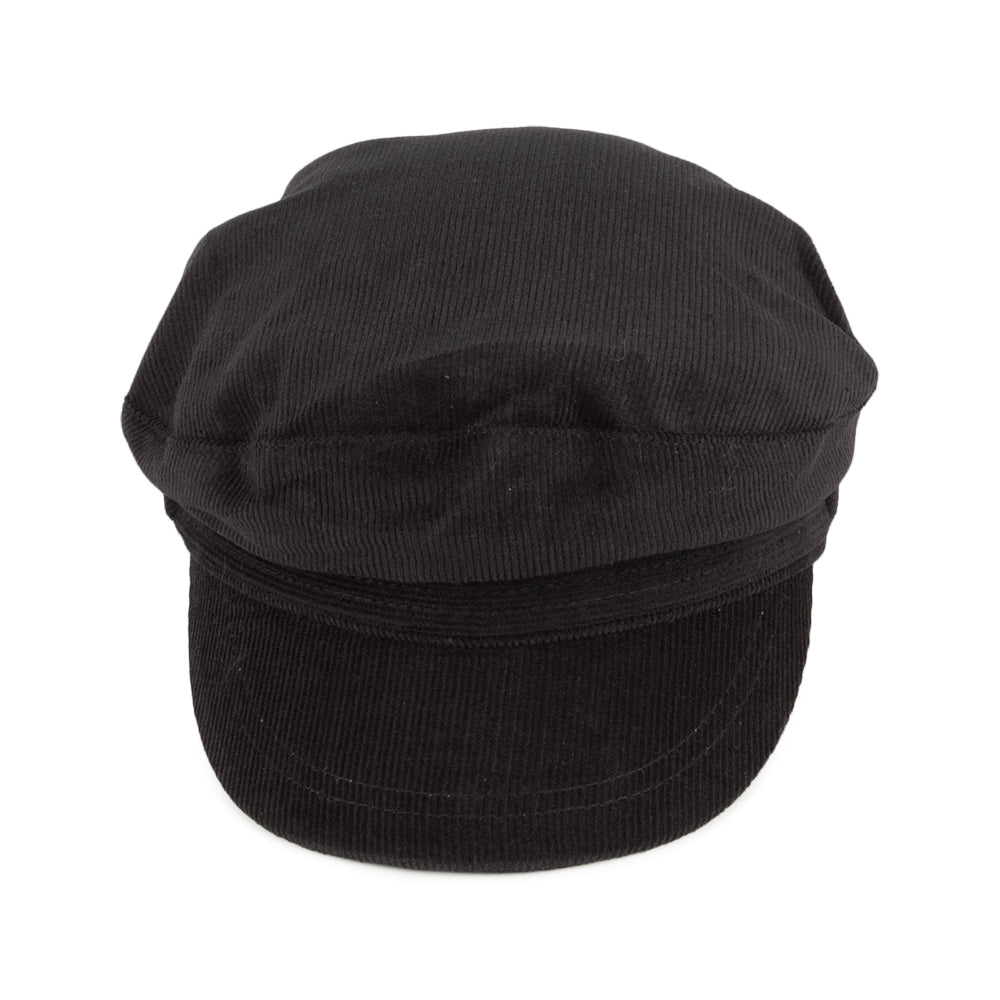 Corduroy Fiddler Cap Black Wholesale Pack