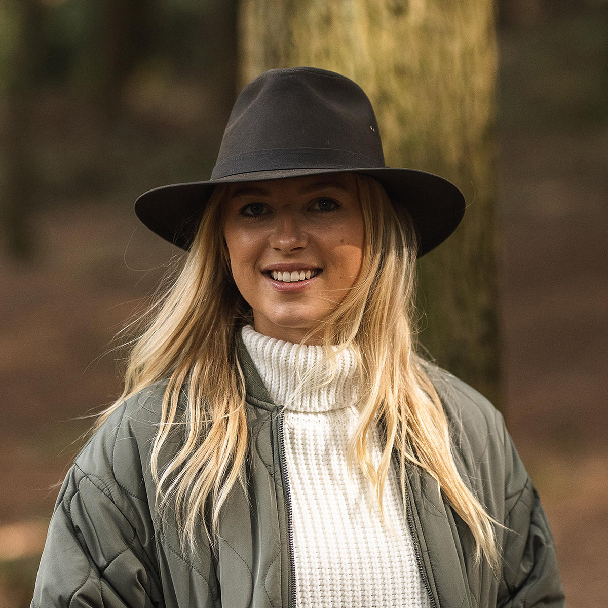 Oilcloth Safari Fedora Hat Olive Wholesale Pack