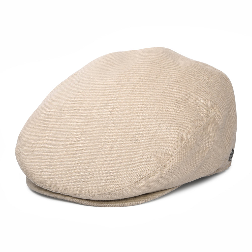 Linen Flat Cap Natural Wholesale Pack