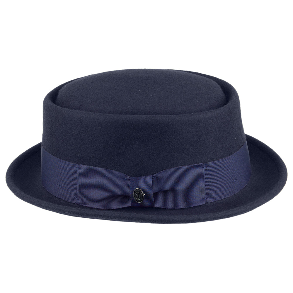 Crushable Wool Pork Pie Hat Navy Wholesale Pack