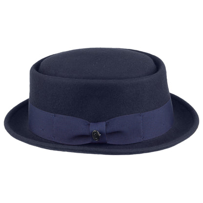 Crushable Wool Pork Pie Hat Navy Wholesale Pack