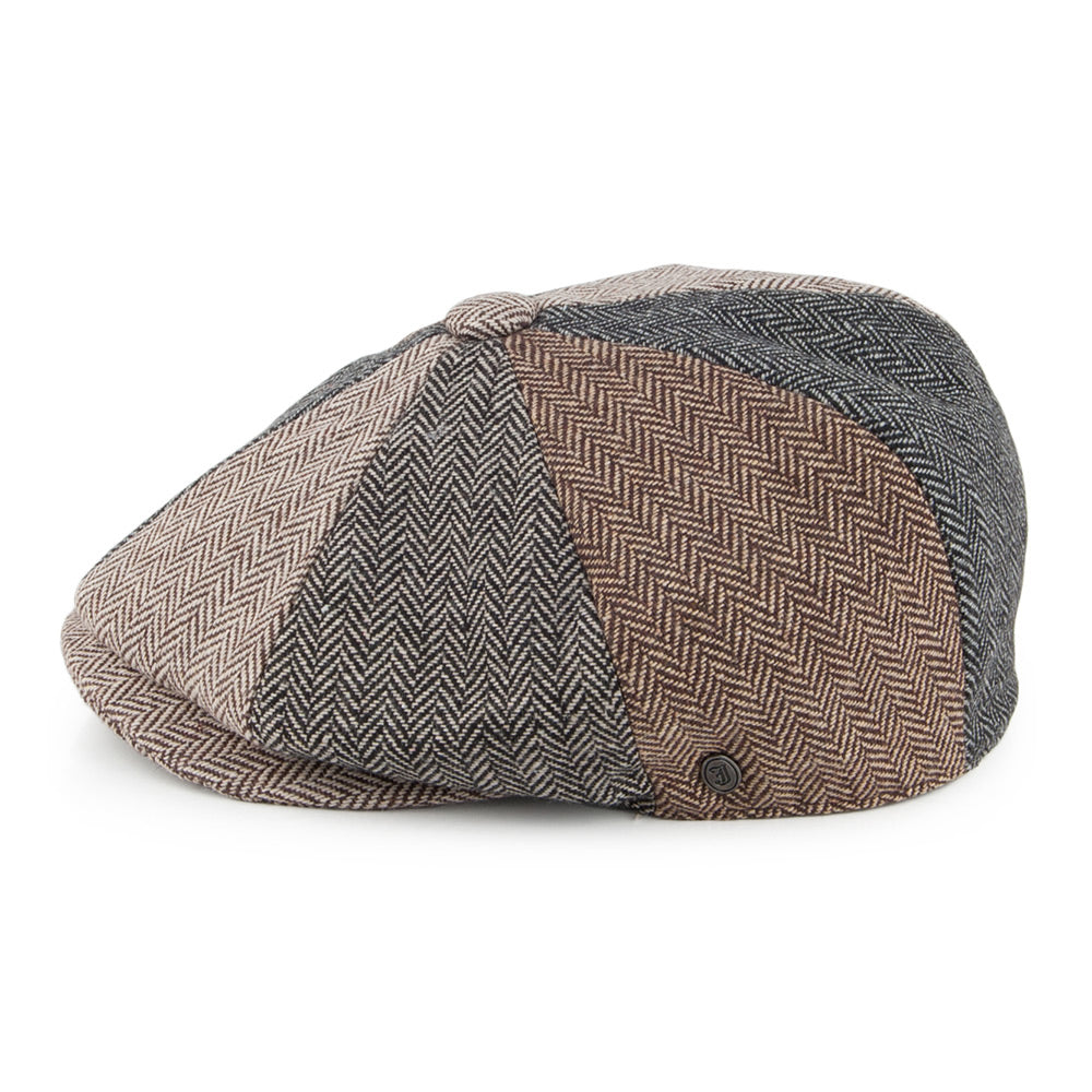 Herringbone Patch Newsboy Cap Multi-Coloured Wholesale Pack