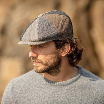 Herringbone Patch Newsboy Cap Multi-Coloured Wholesale Pack