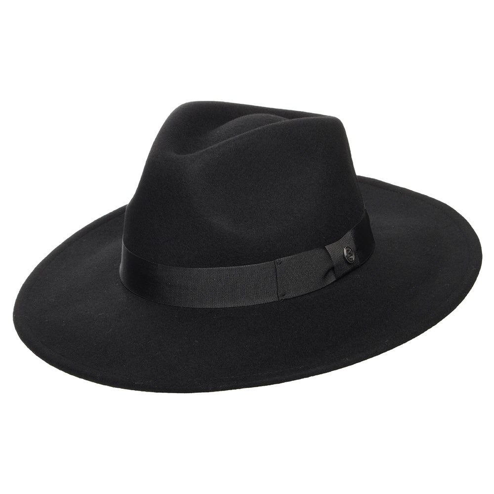 The Author Wide Brim Fedora Hat Black Wholesale Pack