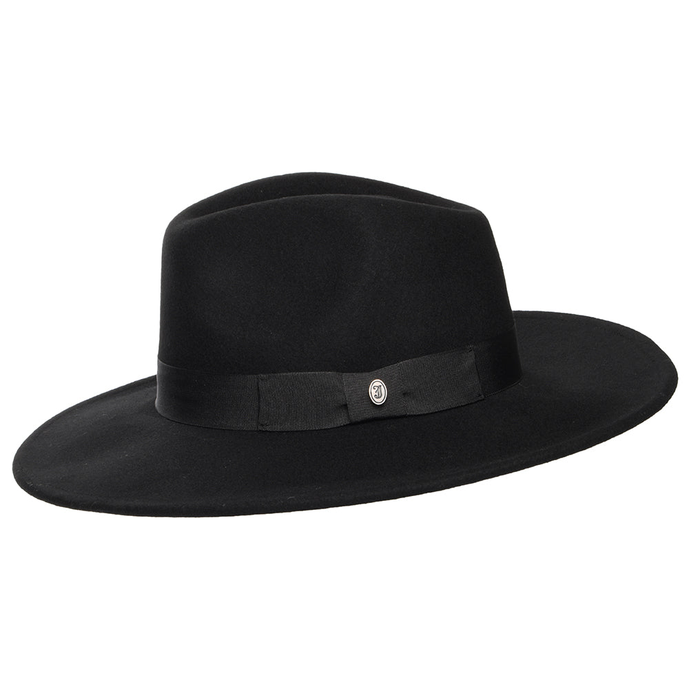 The Author Wide Brim Fedora Hat Black Wholesale Pack