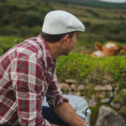 Summer Flat Cap White Wholesale Pack