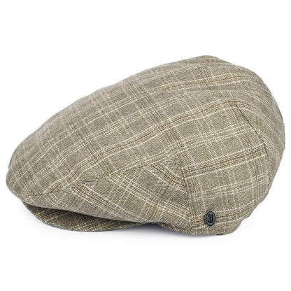 Grantville Plaid Flat Cap Tan Wholesale Pack