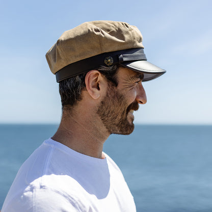 Rebel Motorcycle Cap - British Tan Wholesale