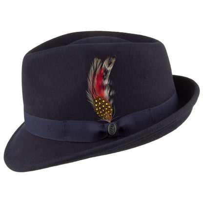 Detroit Trilby Hat Navy Blue Wholesale Pack